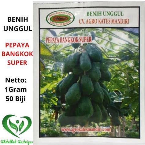 Jual Benih Buah Pepaya BANGKOK SUPER 1 Gr Isi 50 Biji 5 Gr Isi 250