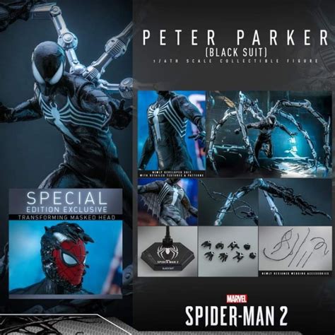 Jual Hot Toys Marvel Spider Man Peter Parker Black Suit Special Edition Shopee Indonesia