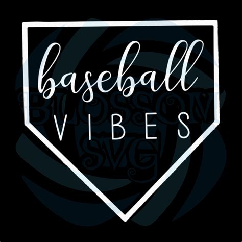 The Baseball Vibes Logo Is Shown On A Black Background With White