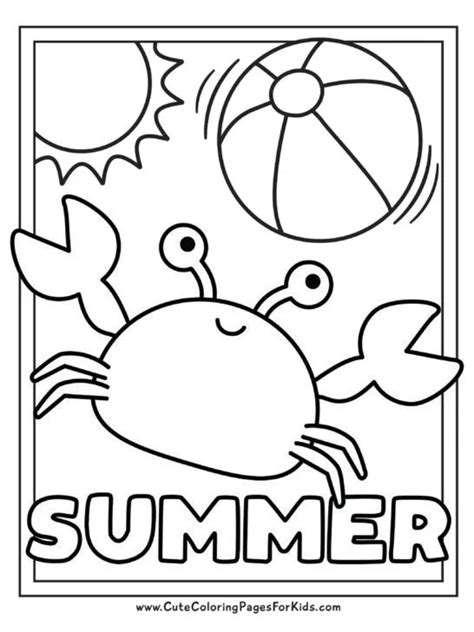 Summer Coloring Pages Cute Coloring Pages For Kids