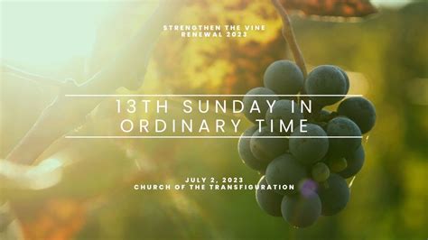 Th Sunday In Ordinary Time Youtube