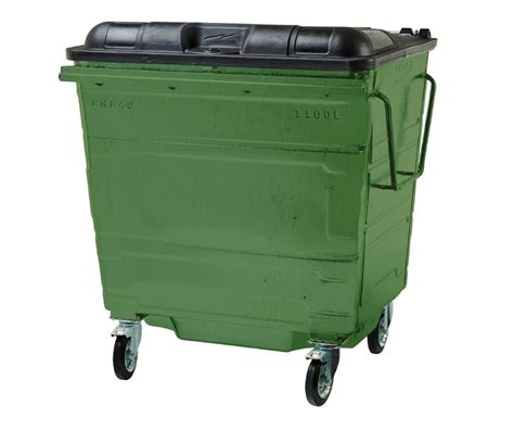 1100l Steel Wheelie Bin Green Inydy