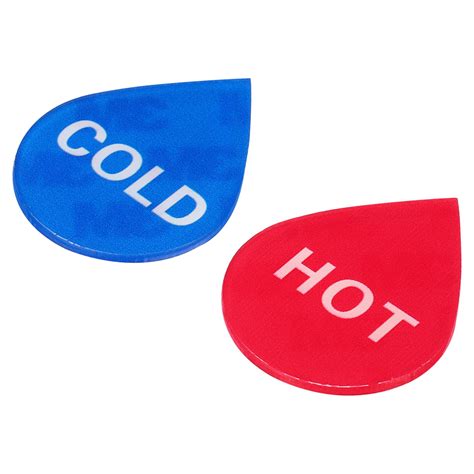 Uxcell Self Stick Hot Cold Water Label Drop Shape Sticker Signs Red Blue Pack Walmart