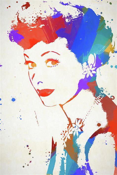 Lucille Ball Color Splash Painting By Dan Sproul Pixels