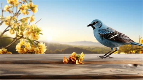 Premium AI Image | birds and flowers HD 8K wallpaper Stock Photographic Image