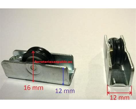 Rueda Con Rodamientos Metal Para Ventanas De Aluminio