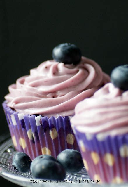 Rezept F R Blaubeer Cupcakes Mit Mascarpone Frosting