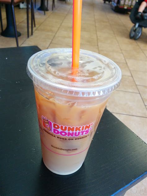 Dunkin Donuts Caramel Swirl Iced Coffee With Cream