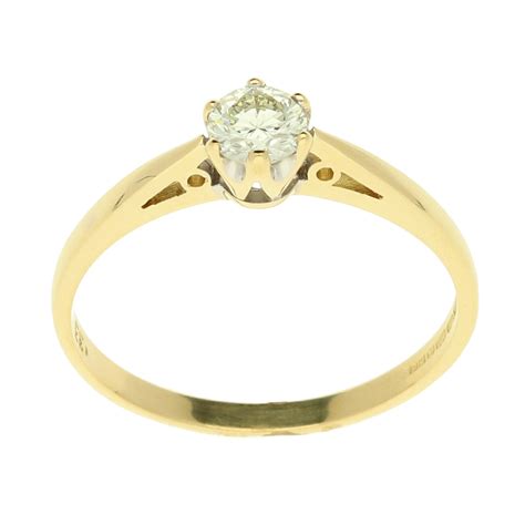 18ct Yellow Gold Engagement Ring 033ct Miltons Diamonds