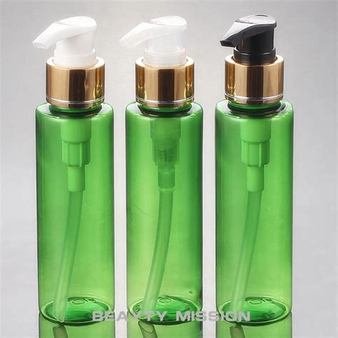 48 Pcs Lot 100ml Spiral Lotion Pump Bottle Green Plastic Cosmetic