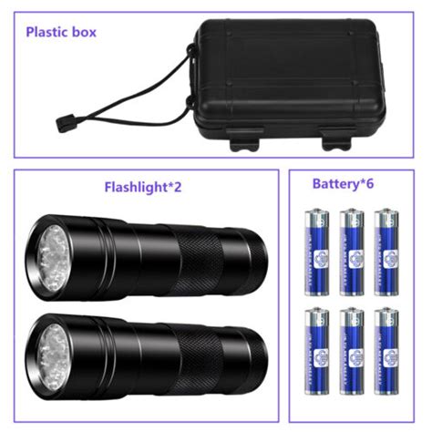 X Uv Ultra Violet Led Flashlight Blacklight Light Nm Inspection