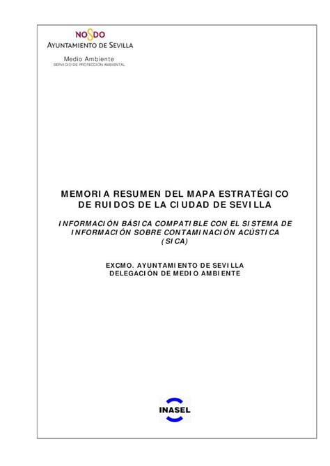 Pdf Memoria Resumen Del Mapa Estrat Gico De Ruidos De La Sicaweb