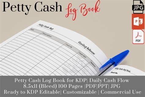 Petty Cash Log Book James Core Designs Graphics