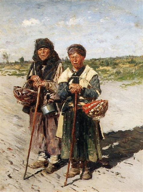 Paintings Reproductions Two Pilgrims 1885 By Vladimir Yegorovich