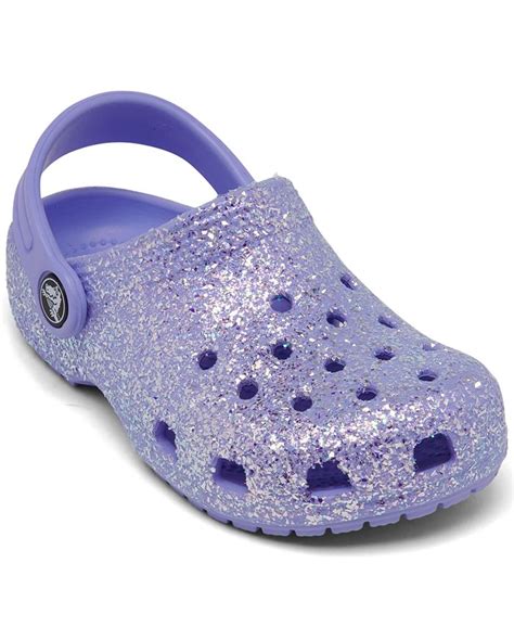 Crocs Toddler Girls Classic Glitter Clogs From Finish Line Macys