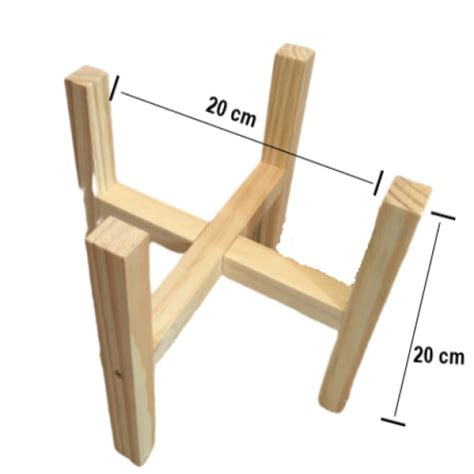 Suporte Bandeja Legs Para Vaso Cachepôt Madeira Pinus 20cm