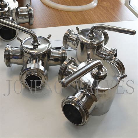 Joneng Stainless Steel Sanitary Manual Three Way Plug Cock Valve Price