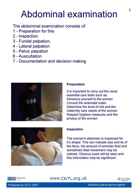 Abdominal Examinations Carried Out In Pregnant Women Abdominal