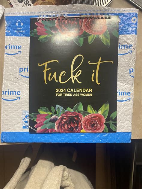 Amazon Calendar For Tired Ass Women Fu Ck It Calendar Wall Calendar For Funny