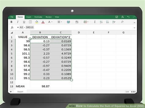 3 Ways To Calculate The Sum Of Squares For Error Sse Wikihow