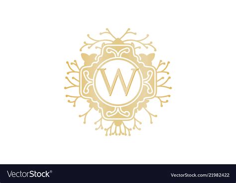 Letter W Luxury Logo Design Inspiration Royalty Free Vector