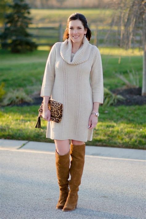 Winter Outfit Ideas Sweater Dress Otk Boots Jo Lynne Shane