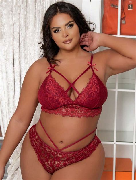 Classic Sexy Plus Size Women S Sexy Lace Lingerie Set SHEIN USA