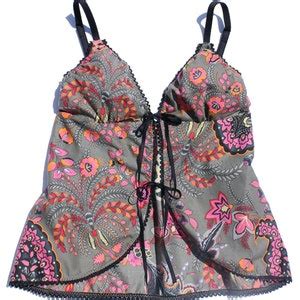 Lingerie Style Woven Camisole Sewing Pattern With Ribbon Ties And Adjustable Bra Straps Etsy