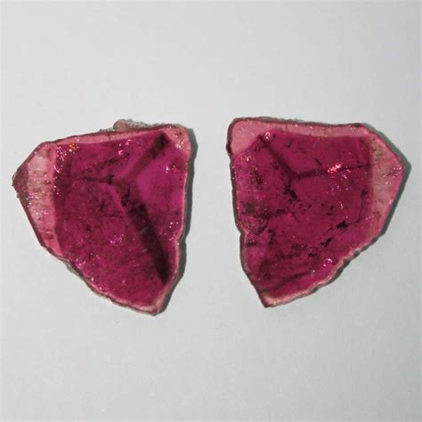 Amazon.com: Tourmaline slice pair, Rubellite, Siberite: Handmade