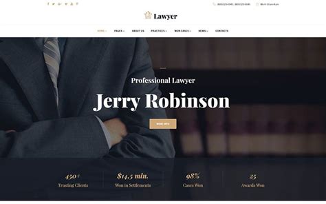 Modello Di Sito Web Multipagina Per Avvocato E Avvocato