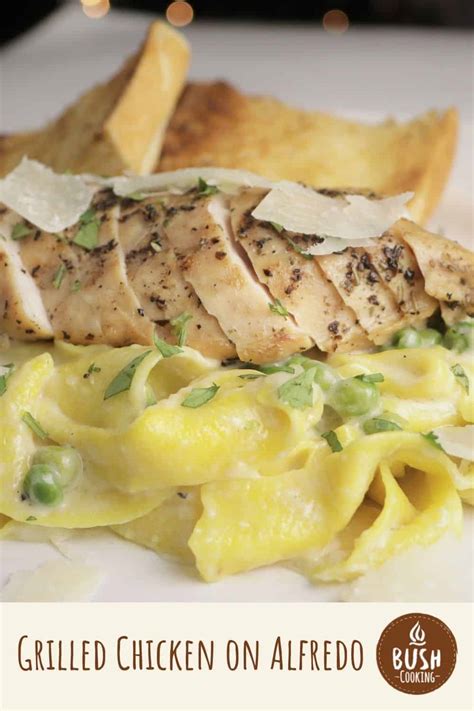 Grilled Chicken Alfredo Bush Cooking