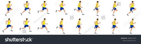 Man Running Animation Sprite Sheet Stock Vector (Royalty Free ...