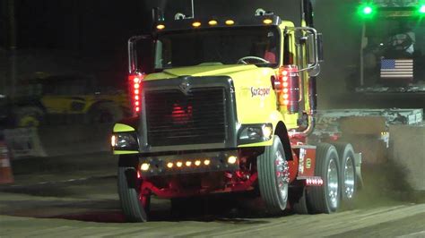 Truck Pulling Pro Stock Semi Trucks In Action At Kempton Community