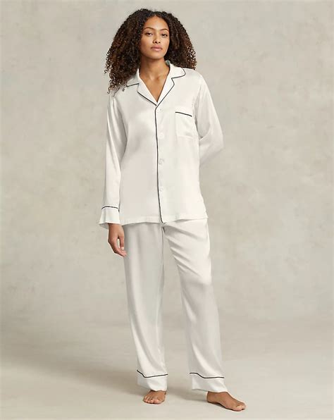 Long Sleeve Stretch Silk Pajama Set Ralph Lauren