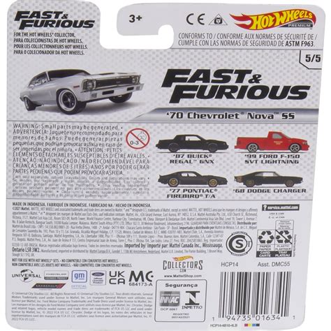 Mattel Hot Wheels Collective Enterainment Cars Fast Furious