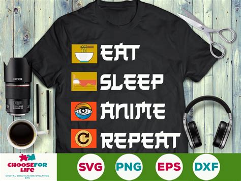 Eat Sleep Anime Repeat Svg Png Anime Manga Lover Svg Fan Anime Etsy