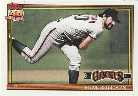 Free Shipping Mint Topps Steve Bedrosian Giants Years Of