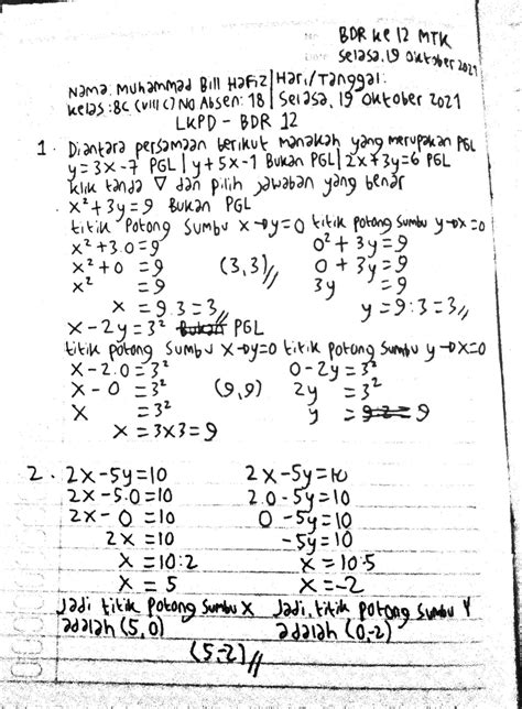 Solution Materi Pgl Persamaan Garis Lurus Studypool