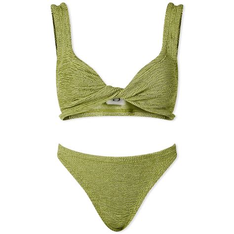 Hunza G Juno Bikini Metallic Moss End Hk