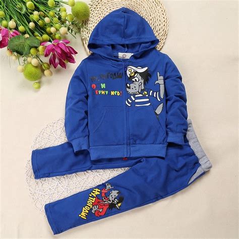 2016 Cool Sets Kids Clothing Sets Boys Girls Sports Suits Wolf Printing ...