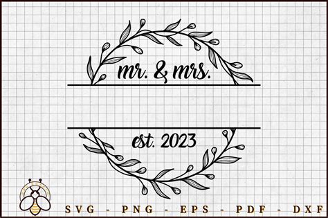 Mr Mrs Est 2023 Svg Design Graphic By BeeCraftR Creative Fabrica