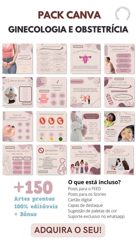 Pack Canva Para Ginecologista E Obstetra Templates Instagram