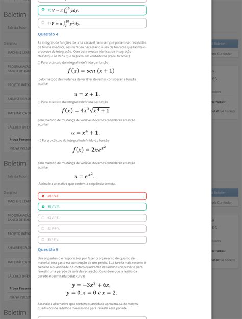 Prova Cálculo Diferencial E Integral Ii Cálculo Integral E Diferencial Ii