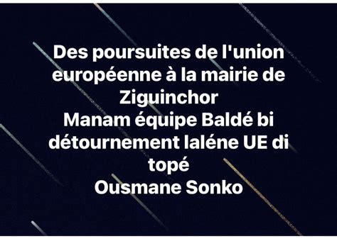 SeutouAlburyPenda on Twitter Des poursuites de l union européenne