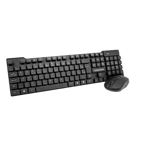 Kit Mouse E Teclado Office Sem Fio Preto Cm Chinamate Kit Teclado