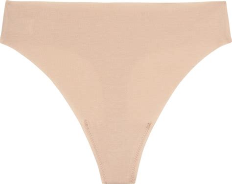 Wacoal Beyond Naked Stretch Cotton Thong Nude L Shopstyle