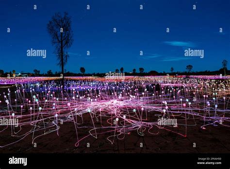 Field of Light at Uluru Stock Photo - Alamy