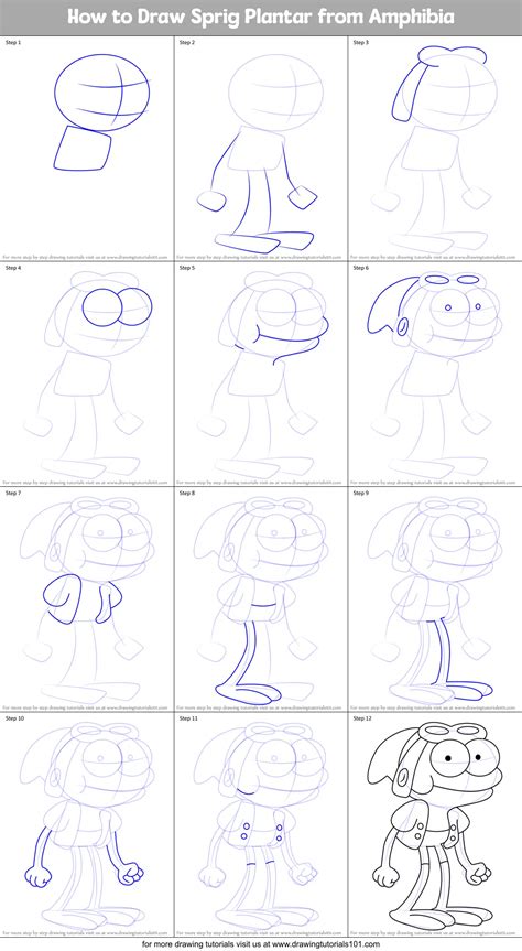 How To Draw Sprig Plantar From Amphibia Amphibia Step By Step