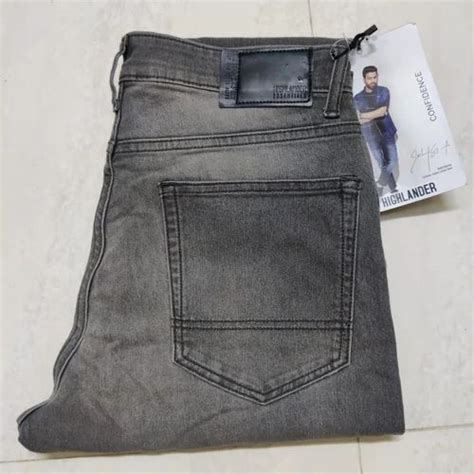 Slim Fit Faded Men Grey Cotton Jeans At Rs Piece In Chennai Id