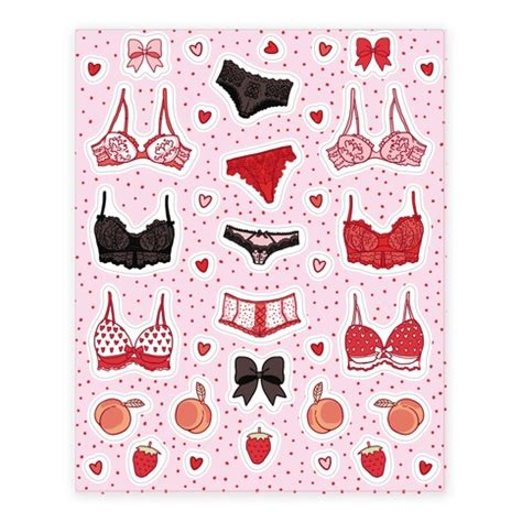 Femme Lingerie Sticker And Decal Sheets Lookhuman